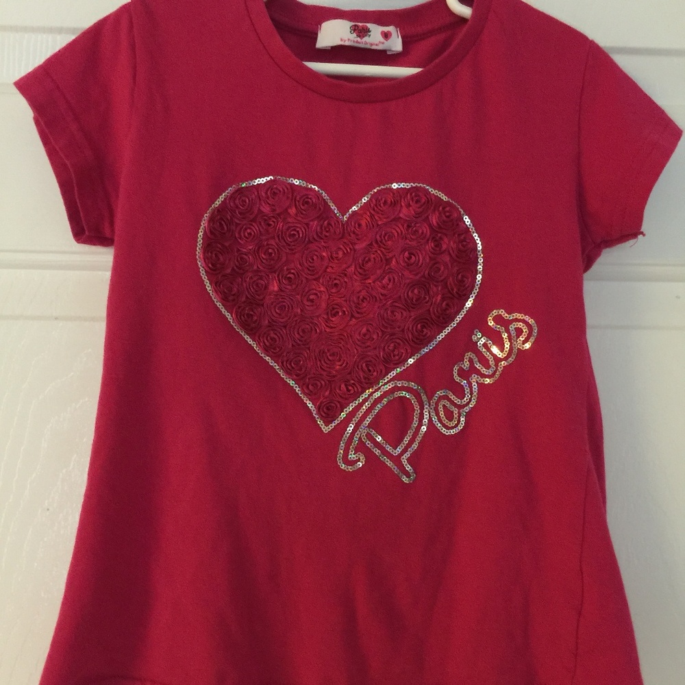 Paris So Girly top Sz 8 pink in kids girls